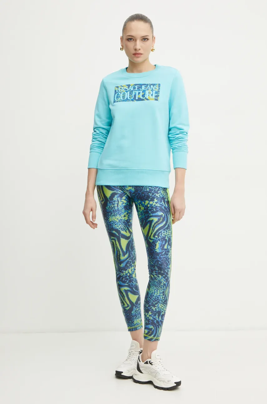 Леггинсы Versace Jeans Couture женские цвет синий с узором 78HAC114 JS438 Леггинсы Versace Jeans Couture женские цвет синий с узором 78HAC114 JS438