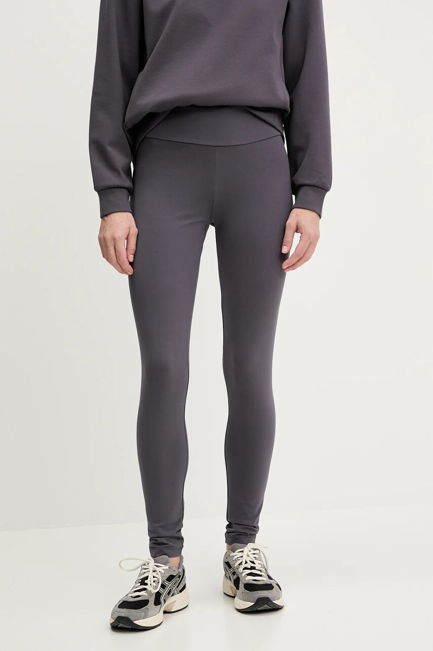 EA7 Emporio Armani colanti femei, culoarea gri, cu imprimeu, AF12484.7W000080