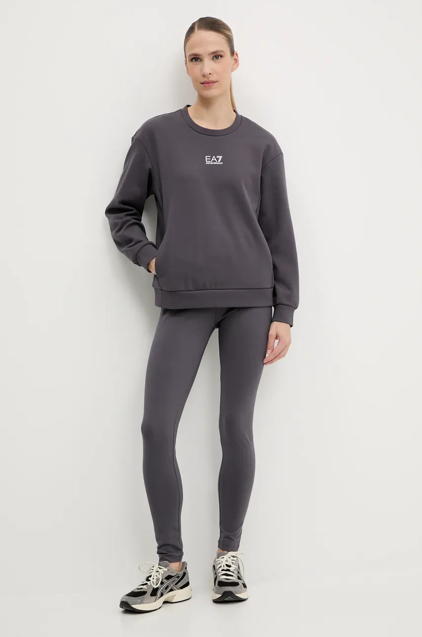 Леггинсы EA7 Emporio Armani женские цвет серый с принтом AF12484.7W000080 Леггинсы EA7 Emporio Armani женские цвет серый с принтом AF12484.7W000080