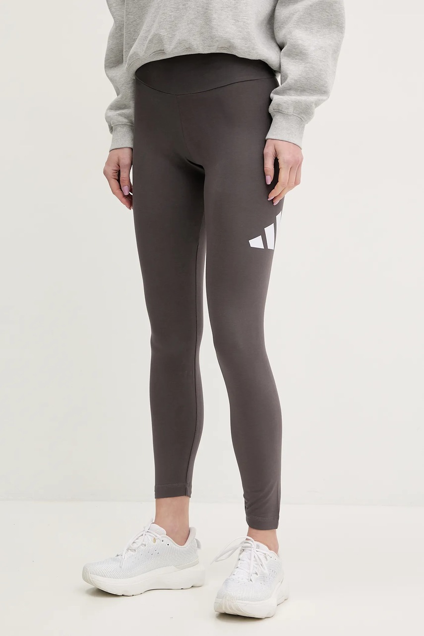 adidas colanți Essentials femei, culoarea gri, cu imprimeu, JH1188