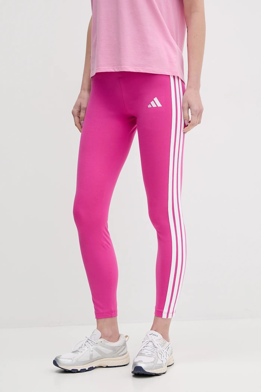 adidas colanți Essentials femei, culoarea roz, cu imprimeu, JC5577 adidas colanți Essentials femei, culoarea roz, cu imprimeu, JC5577
