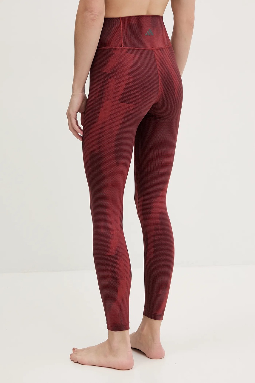 adidas Performance jóga leggings All Me bordó, mintás, JJ3874 termék 2. képe