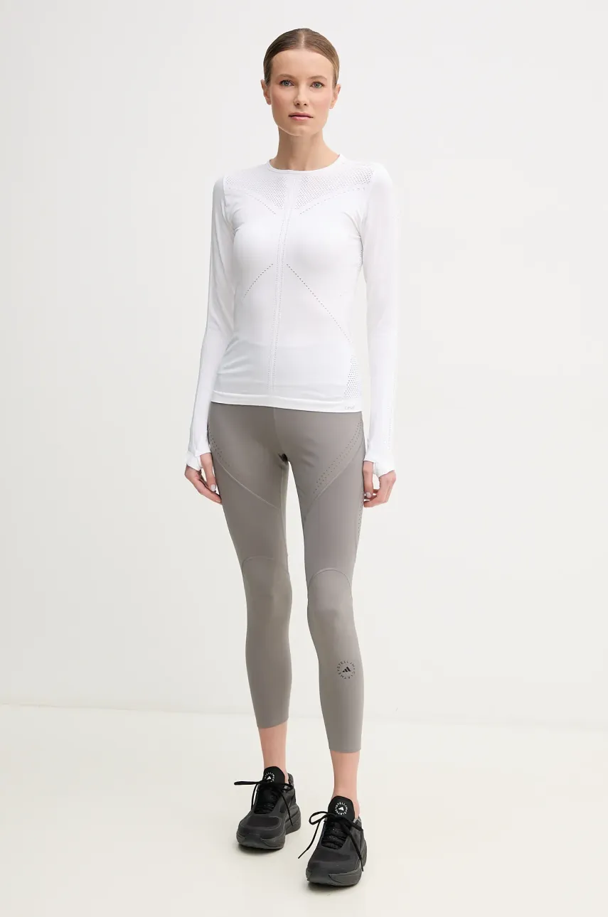 Тренировочные леггинсы adidas by Stella McCartney TruePurpose цвет серый однотонные JJ0148 Тренировочные леггинсы adidas by Stella McCartney TruePurpose цвет серый однотонные JJ0148