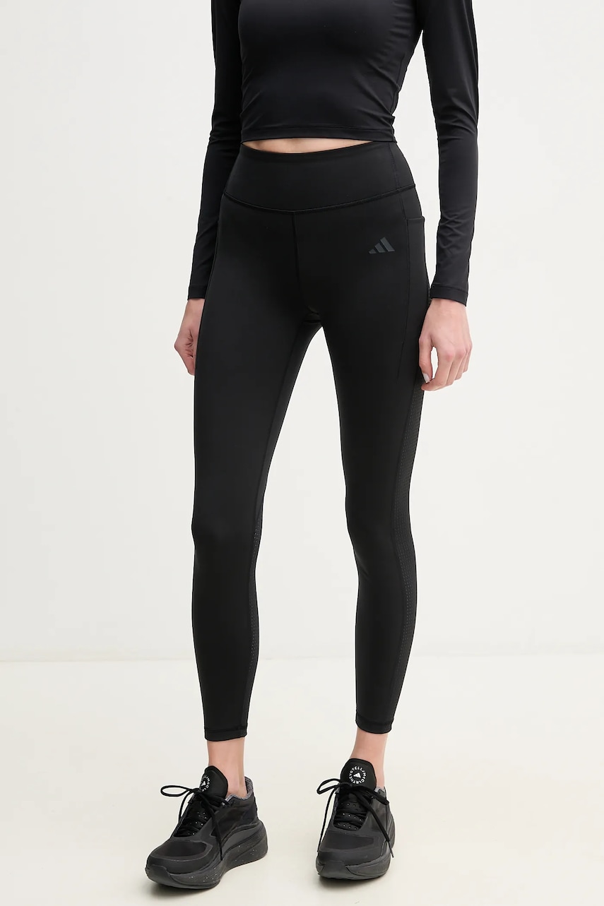 adidas Performance leggins de antrenament Optime HIIT culoarea negru, neted, JE8023 adidas Performance leggins de antrenament Optime HIIT culoarea negru, neted, JE8023