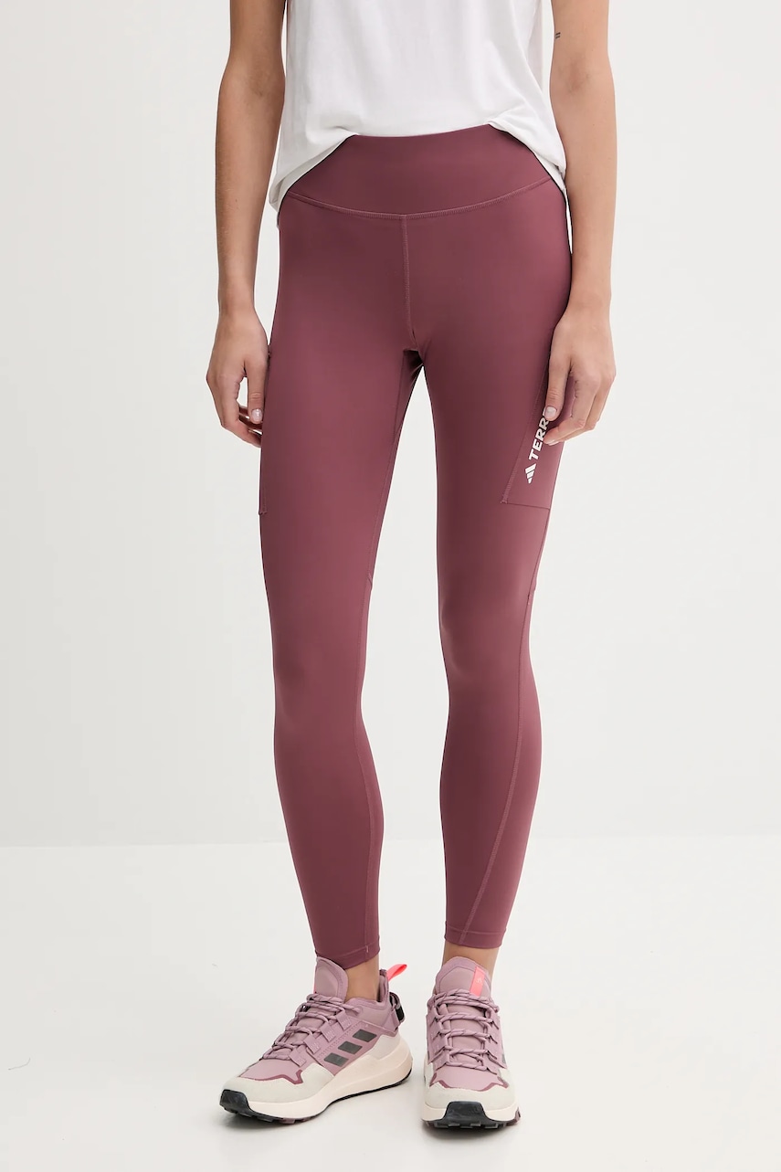 adidas TERREX colanți Multi culoarea roșu, uni, JE9423