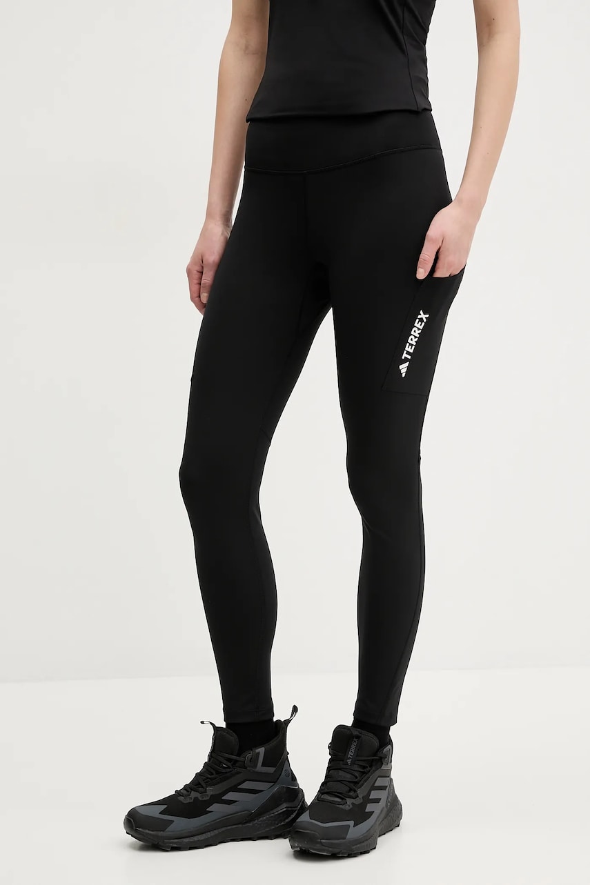 adidas TERREX colanti Multi femei, culoarea negru, neted, JF1266 adidas TERREX colanti Multi femei, culoarea negru, neted, JF1266