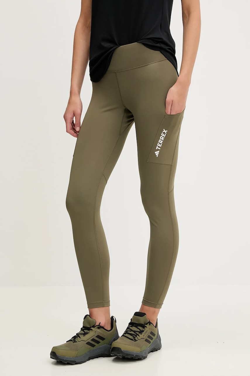 adidas TERREX colanți Multi culoarea verde, uni, JF1267