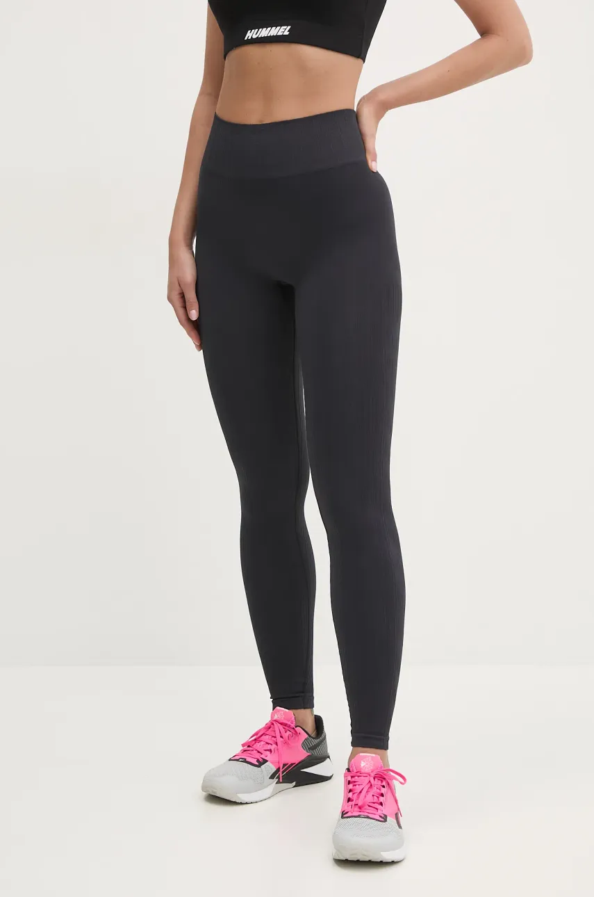 Hummel leggins de antrenament Define culoarea negru, uni, 223855