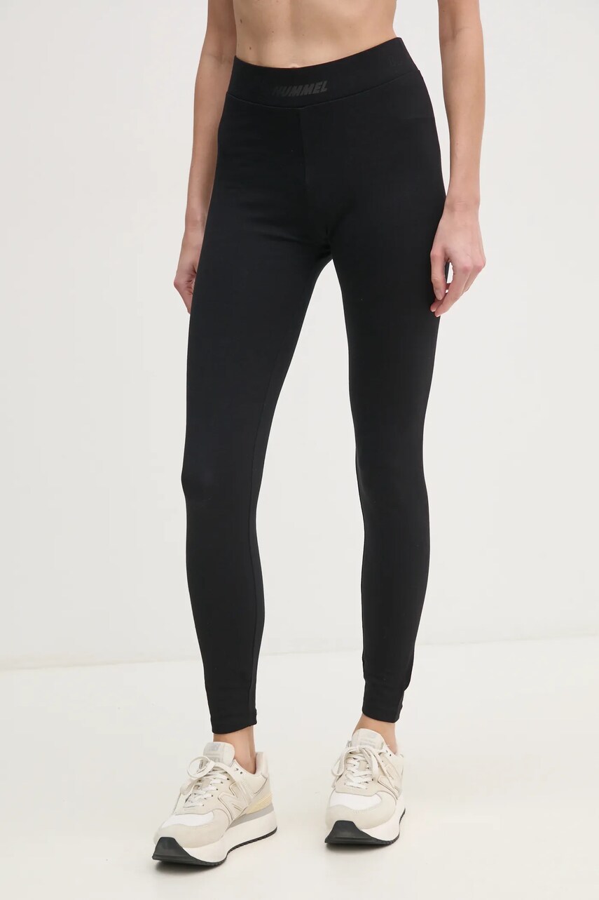 Hummel colanti femei, culoarea negru, neted, 228770