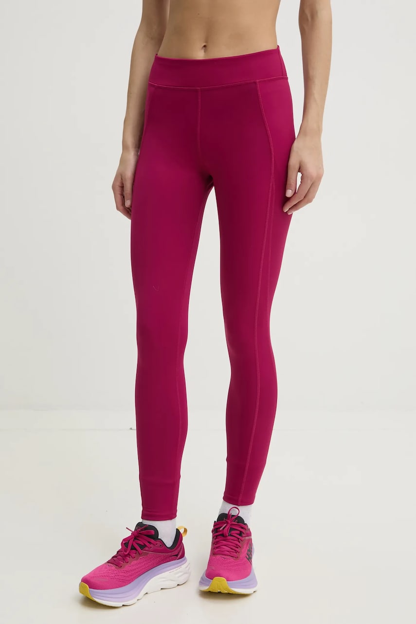 Reebok leggins de antrenament LUX Collection culoarea roz, uni, 100214323 Reebok leggins de antrenament LUX Collection culoarea roz, uni, 100214323