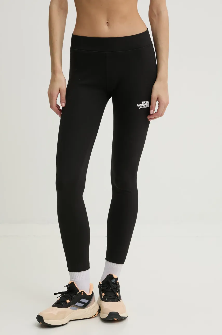 The North Face leggings Simple Dome femei, culoarea negru, uni, NF0A8C1XJK31