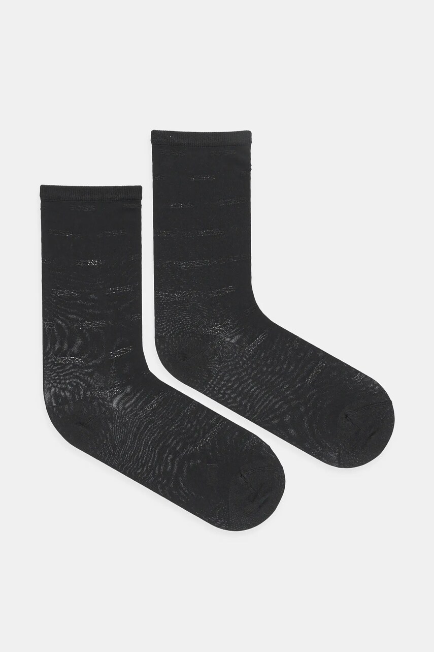 BOSS sosete 2-pack femei, culoarea negru, 50534285