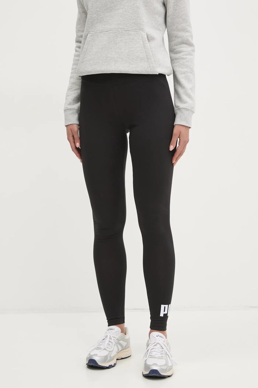Levně Legíny Puma dámské, černá barva, s potiskem, 682426