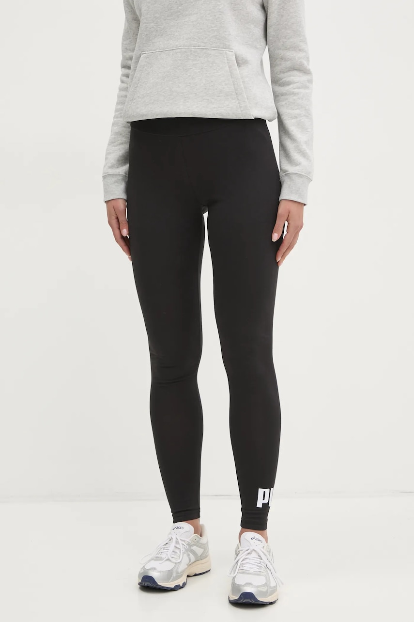 Puma colanti femei, culoarea negru, cu imprimeu, 682426