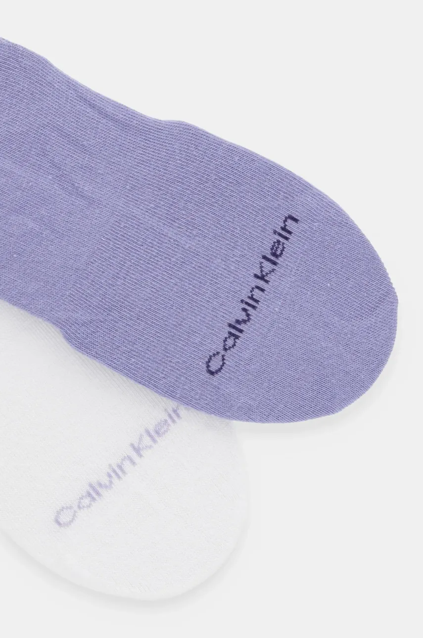 Носки Calvin Klein Jeans 2 шт женские цвет фиолетовый 701231401 Носки Calvin Klein Jeans 2 шт женские цвет фиолетовый 701231401