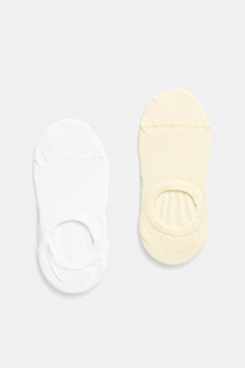 Levně Ponožky Calvin Klein Jeans 2-pack dámské, žlutá barva, 701231401