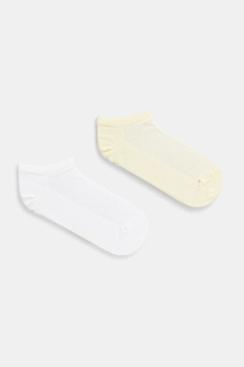 Levně Ponožky Calvin Klein Jeans 2-pack dámské, žlutá barva, 701231403