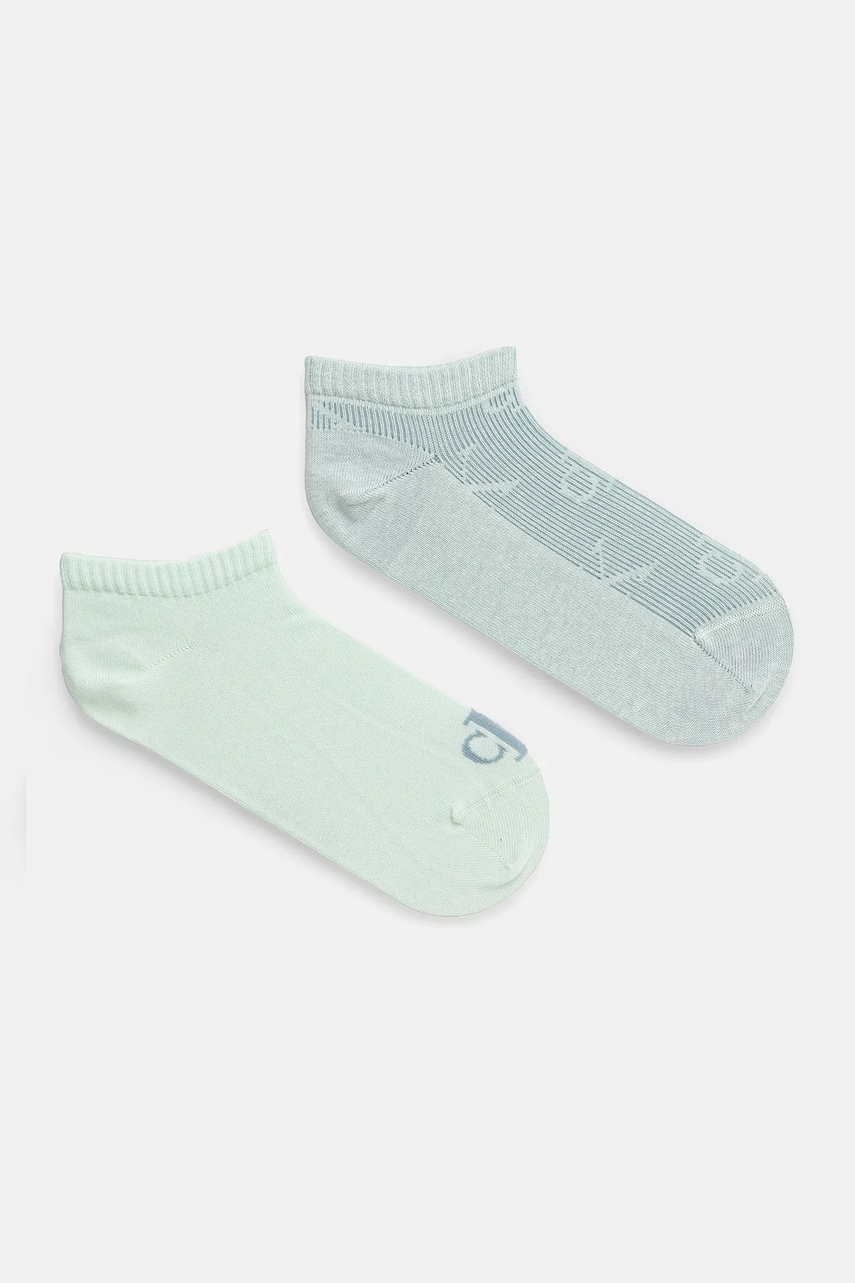 Levně Ponožky Calvin Klein Jeans 2-pack dámské, tyrkysová barva, 701232667