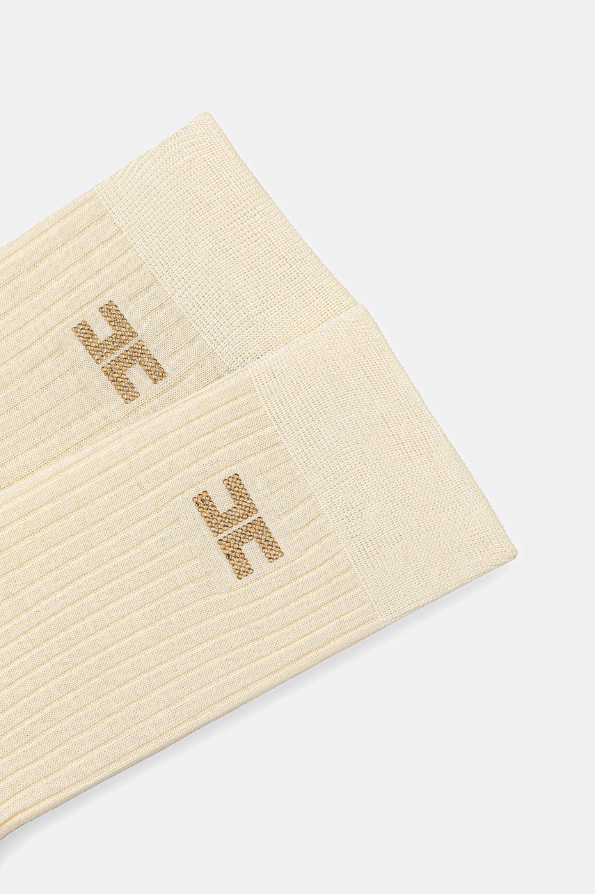 Хлопковые носки цвет бежевый CZ08L52E2