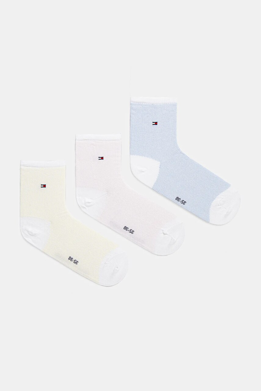 Levně Ponožky Tommy Hilfiger 3-pack dámské, modrá barva, 701232607