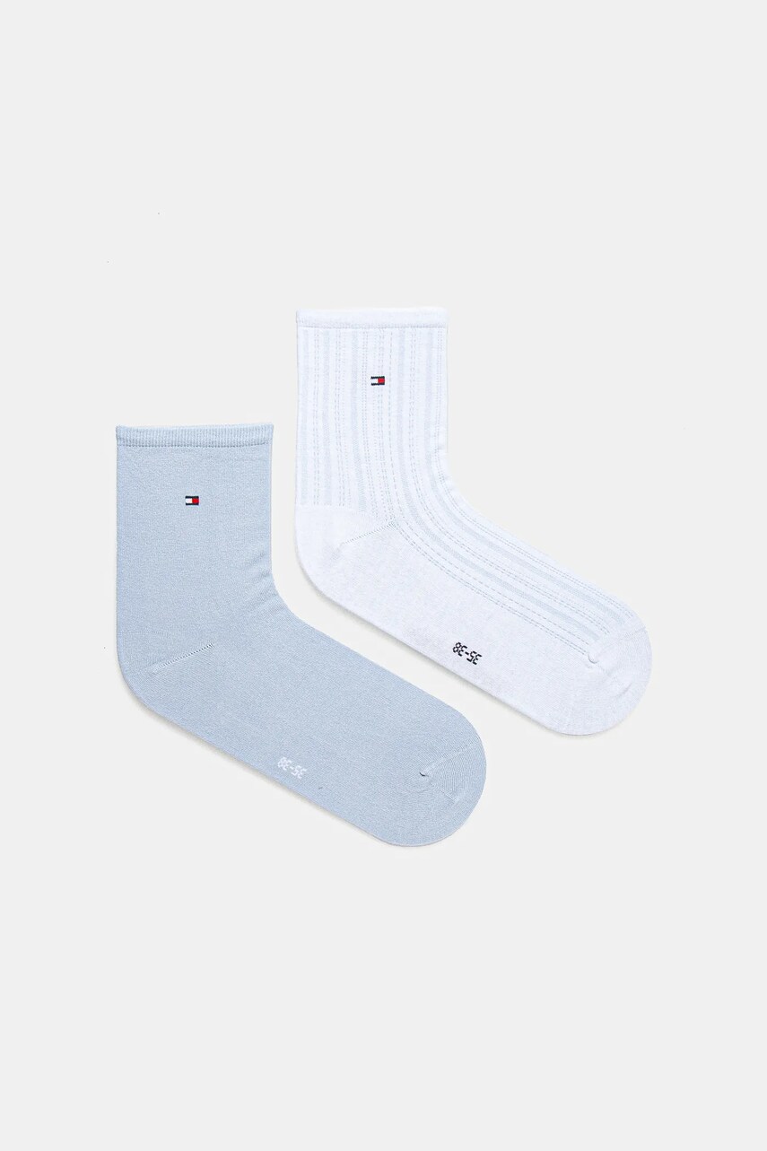 Levně Ponožky Tommy Hilfiger 2-pack dámské, modrá barva, 701232613