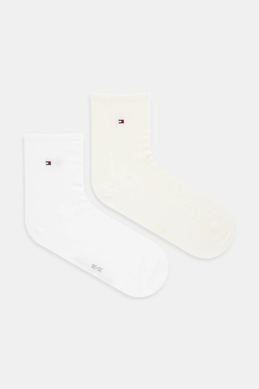 Levně Ponožky Tommy Hilfiger 2-pack dámské, žlutá barva, 701232613