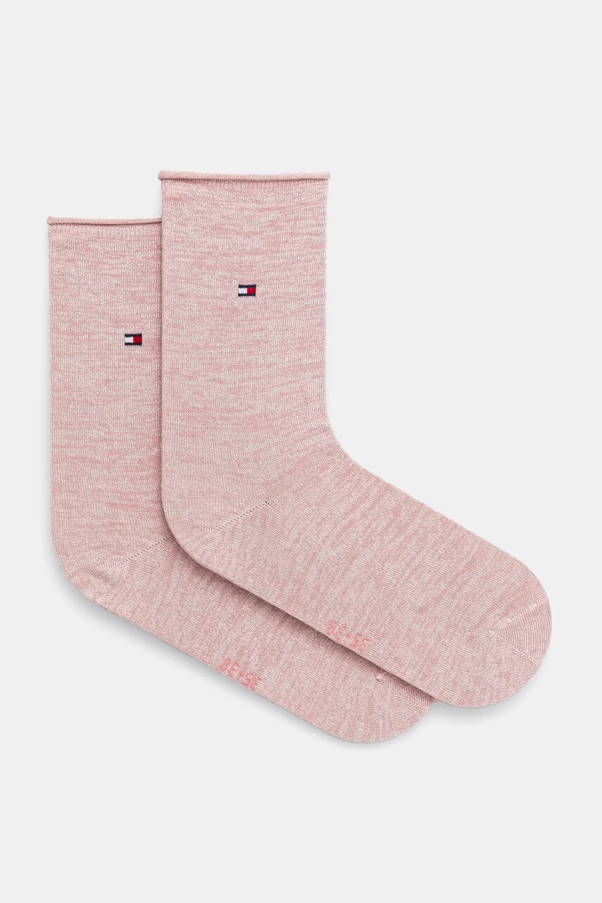 Levně Ponožky Tommy Hilfiger dámské, růžová barva, 701232615