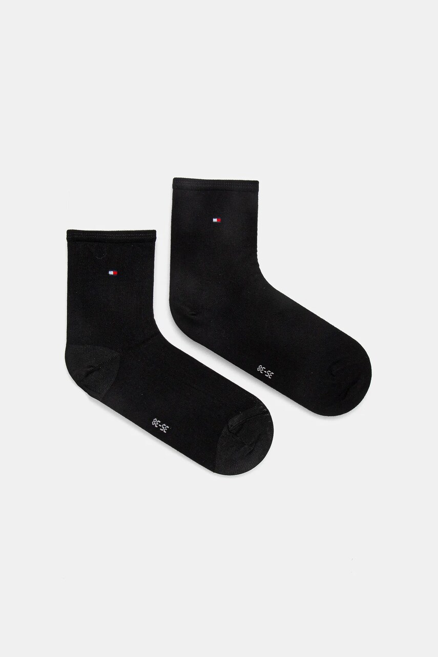 Levně Ponožky Tommy Hilfiger 2-pack dámské, černá barva, 701232974