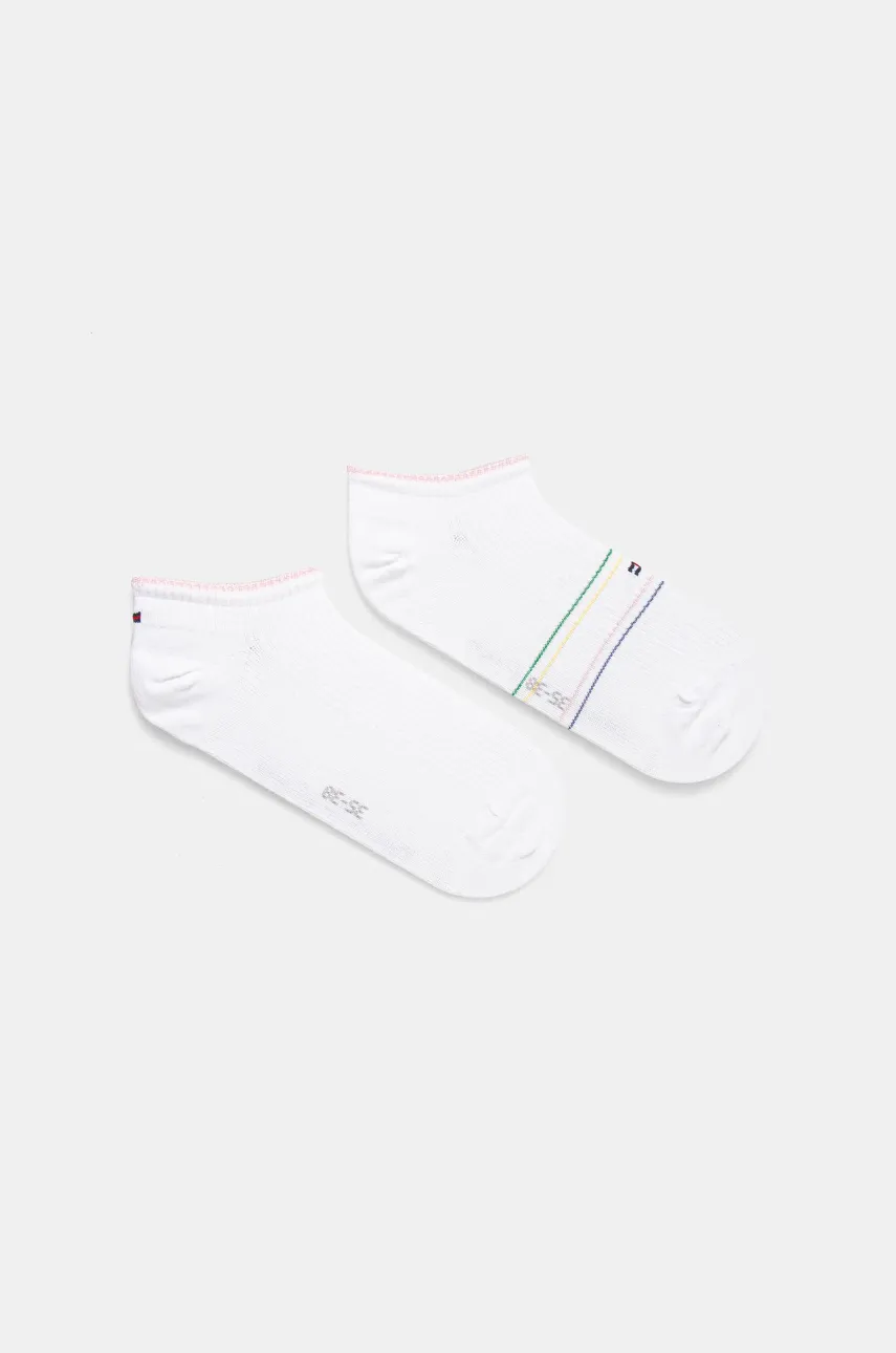 Levně Ponožky Tommy Hilfiger 2-pack dámské, bílá barva, 701232978