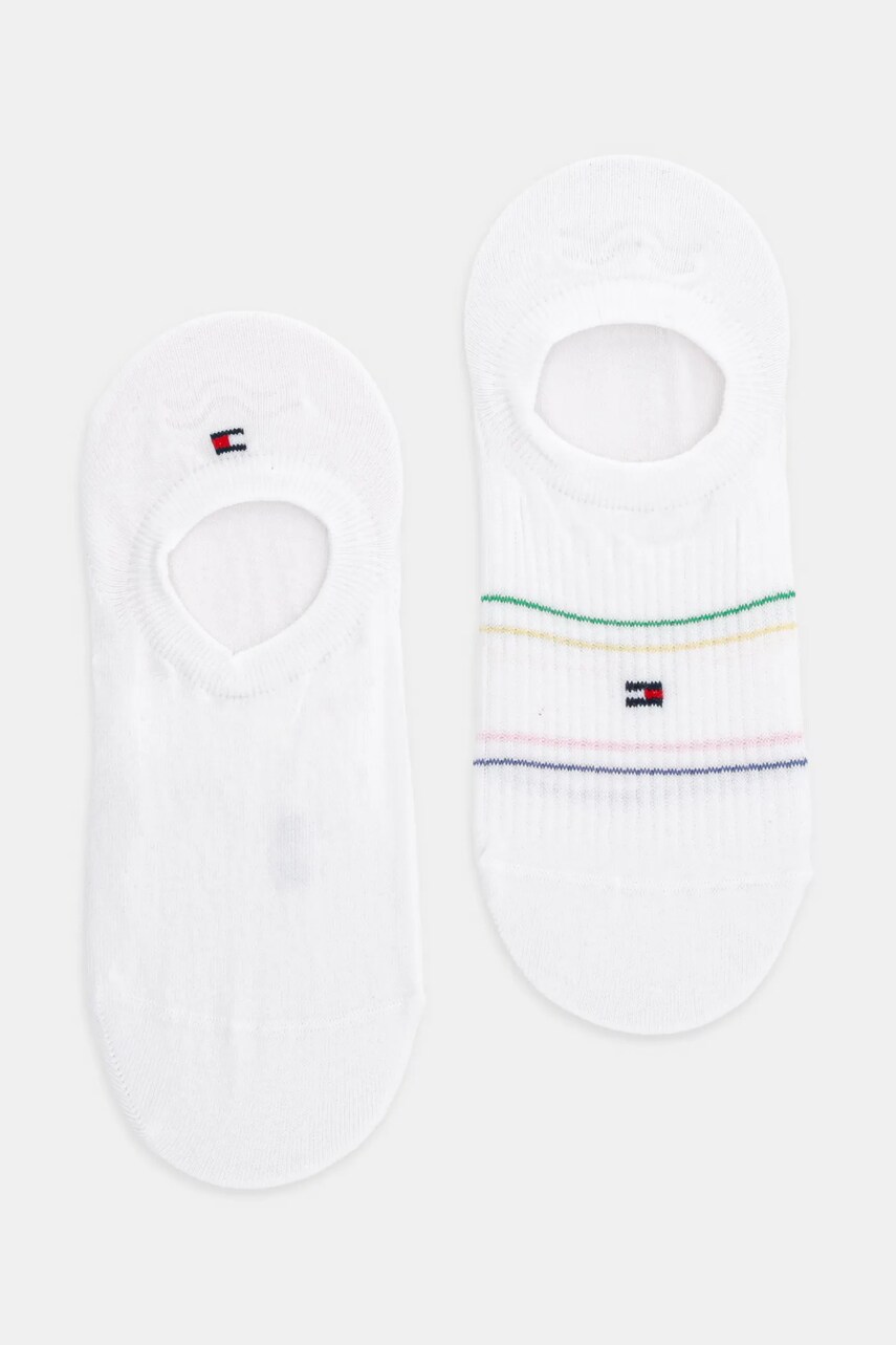 Levně Ponožky Tommy Hilfiger 2-pack dámské, bílá barva, 701232980