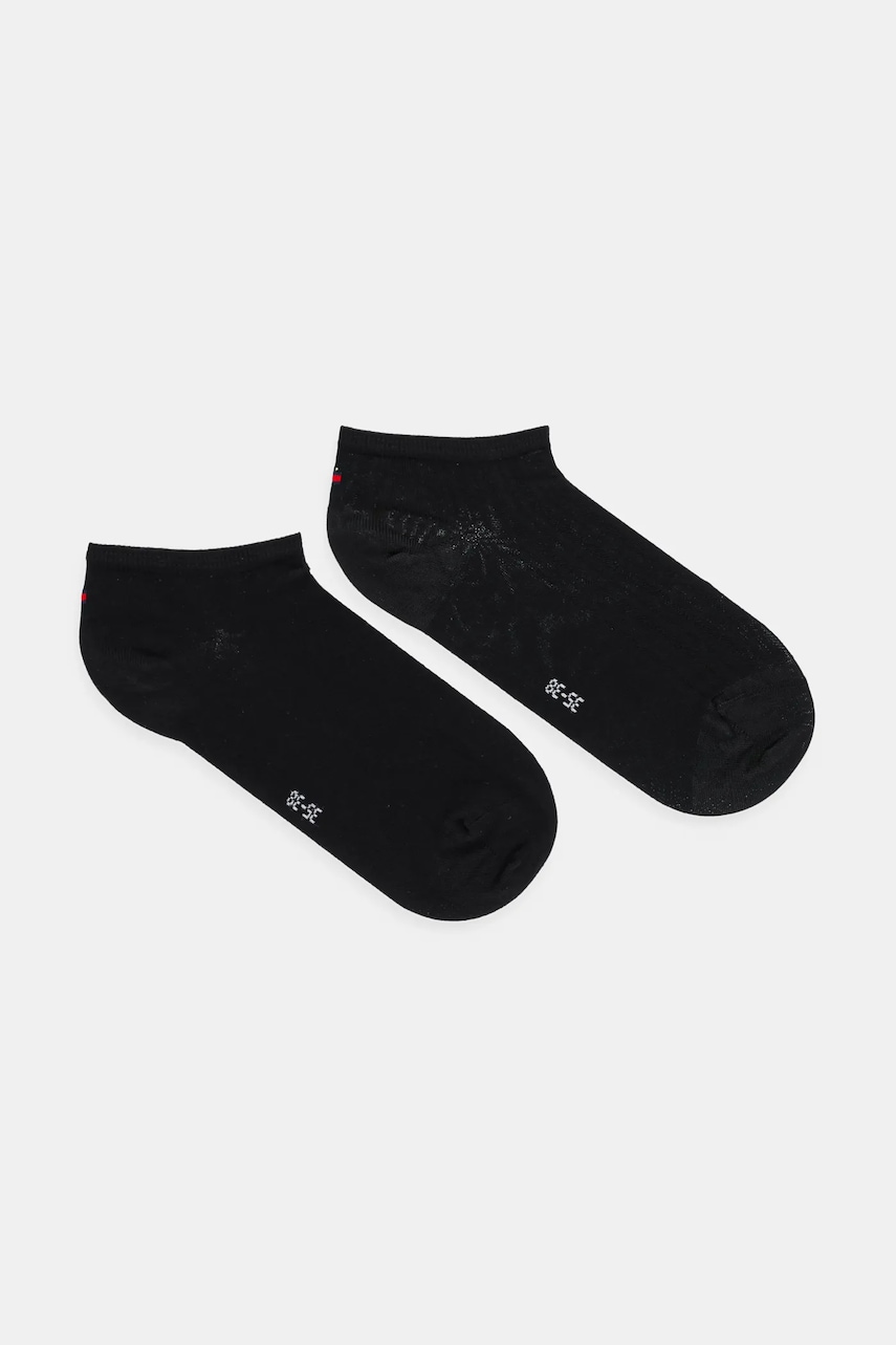 Levně Ponožky Tommy Hilfiger 2-pack dámské, černá barva, 701233234