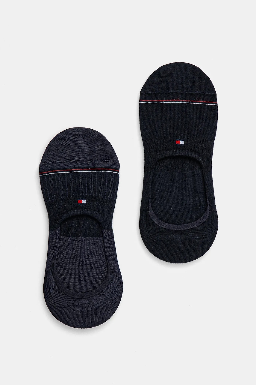 Levně Kotníkové ponožky Tommy Hilfiger 2-pack dámské, tmavomodrá barva, 701233710
