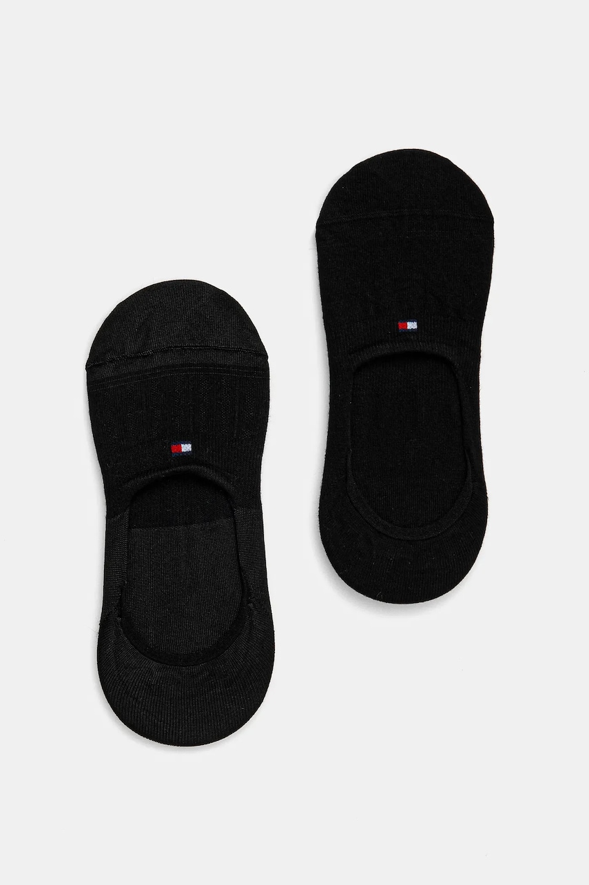 Levně Kotníkové ponožky Tommy Hilfiger 2-pack dámské, černá barva, 701233710