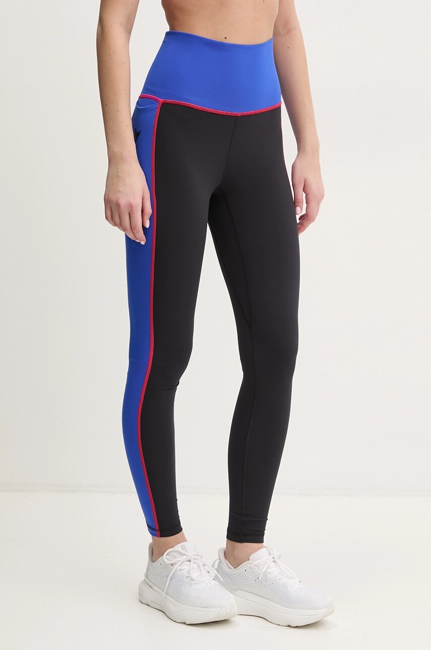 Levně Tréninkové legíny Under Armour Project Rock černá barva, vzorované, 1389699
