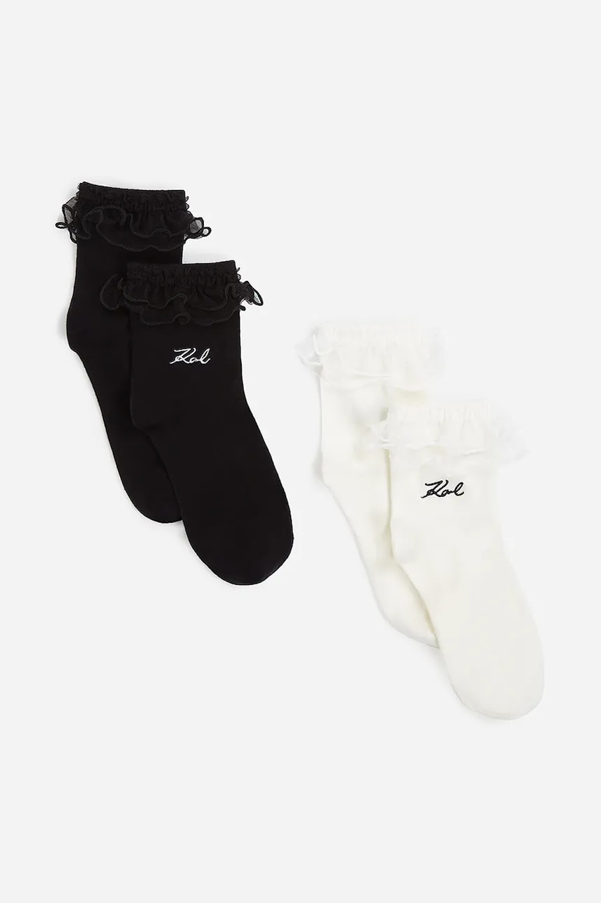 Носки Karl Lagerfeld 2 шт женские цвет белый A2W47006 Носки Karl Lagerfeld 2 шт женские цвет белый A2W47006