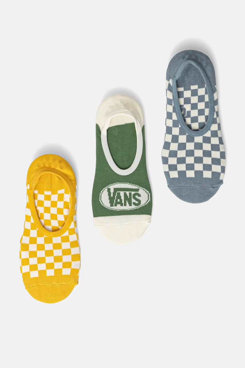Vans sosete 3-pack femei, culoarea galben, VN000ND2ZX71 Vans sosete 3-pack femei, culoarea galben, VN000ND2ZX71