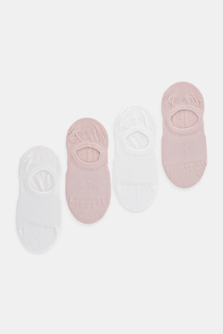 Levně Ponožky Calvin Klein Jeans 4-pack dámské, růžová barva, 701235870