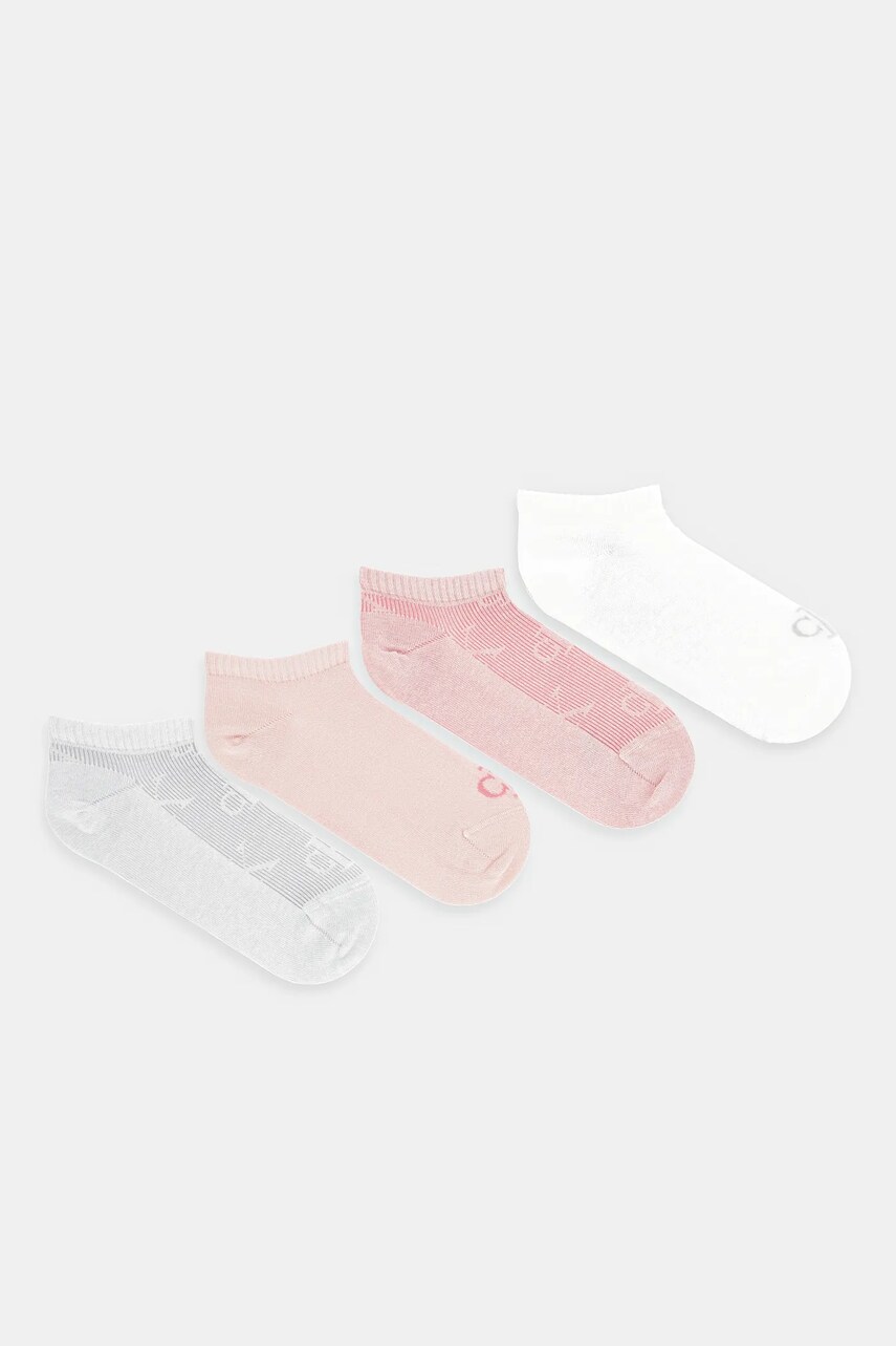 Levně Ponožky Calvin Klein Jeans 4-pack dámské, růžová barva, 701235871