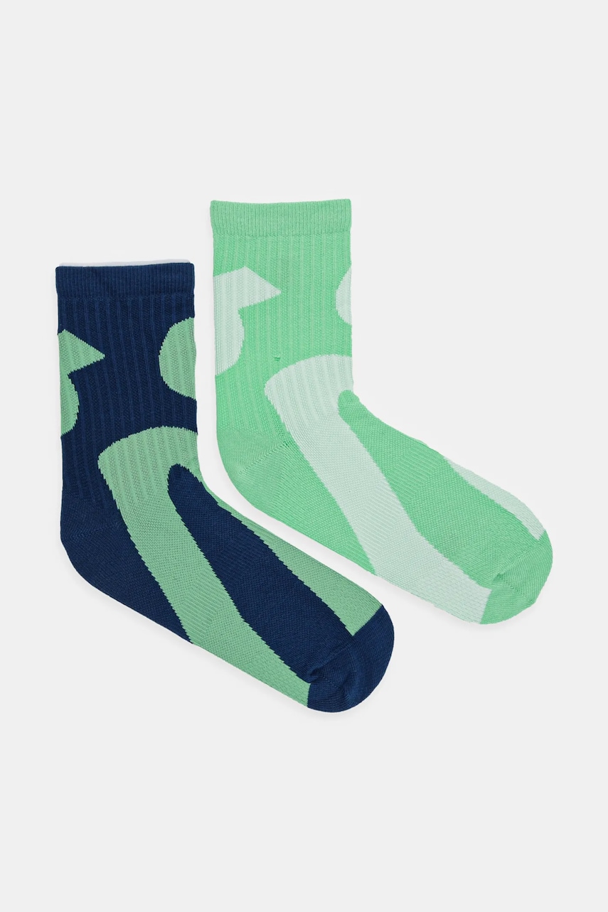 Levně Ponožky ON running 2-pack dámské, zelená barva, 2UF10132900