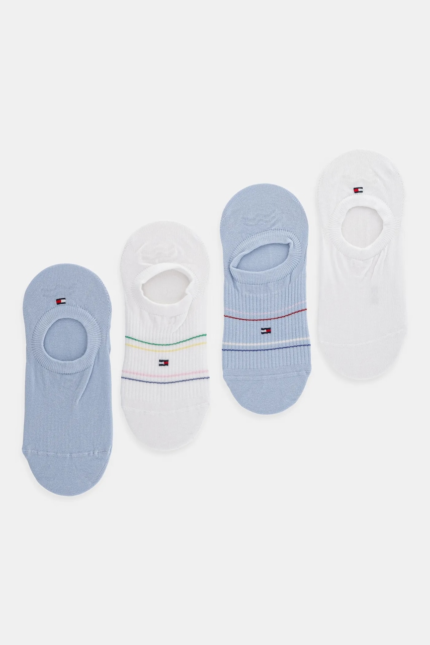 Levně Ponožky Tommy Hilfiger 4-pack dámské, bílá barva, 701235890