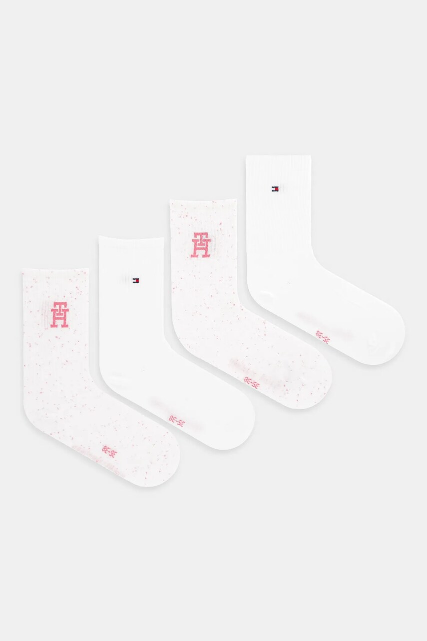 Levně Ponožky Tommy Hilfiger 4-pack dámské, růžová barva, 701235892