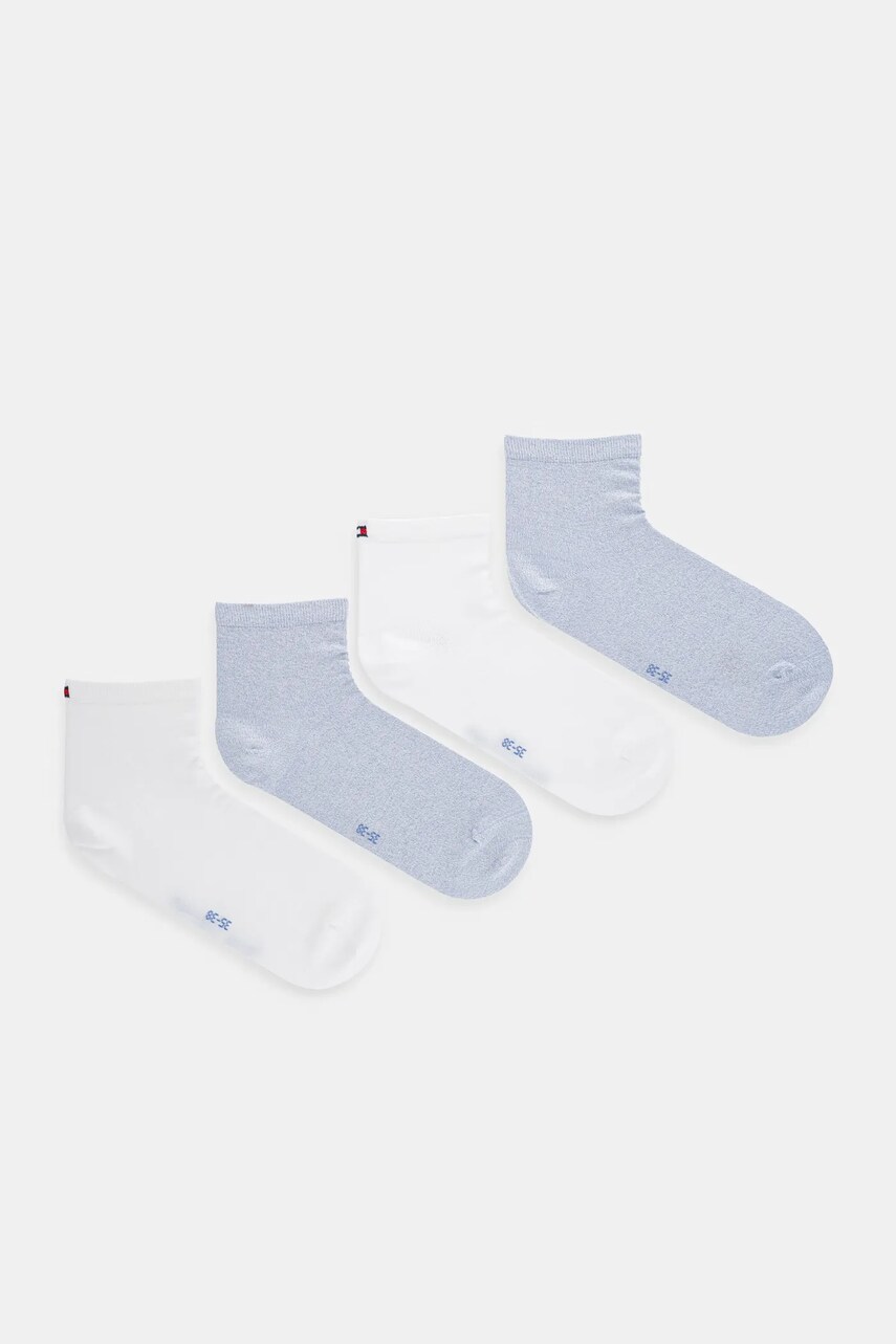 Levně Ponožky Tommy Hilfiger 4-pack dámské, modrá barva, 701235894