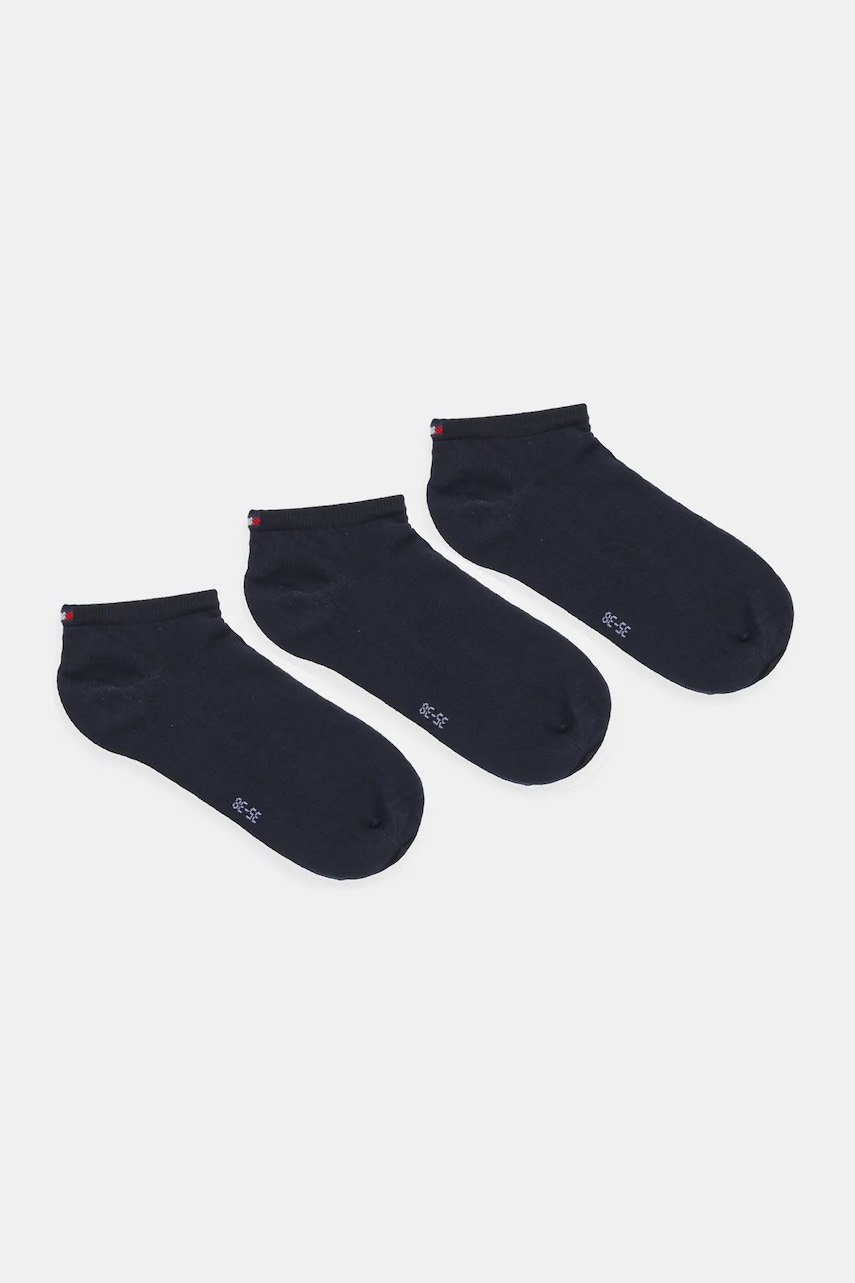 Levně Ponožky Tommy Hilfiger 3-pack dámské, tmavomodrá barva, 701233829