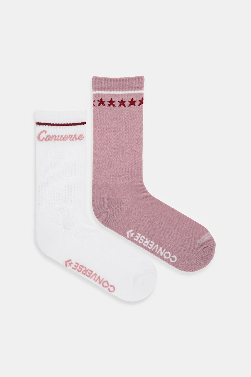 Converse șosete femei, culoarea roz, E1350W-2001