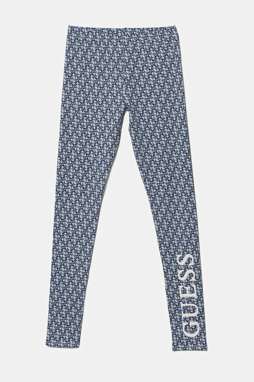 Levně Dětské legíny Guess modrá barva, vzorované, J5RB06 J1314