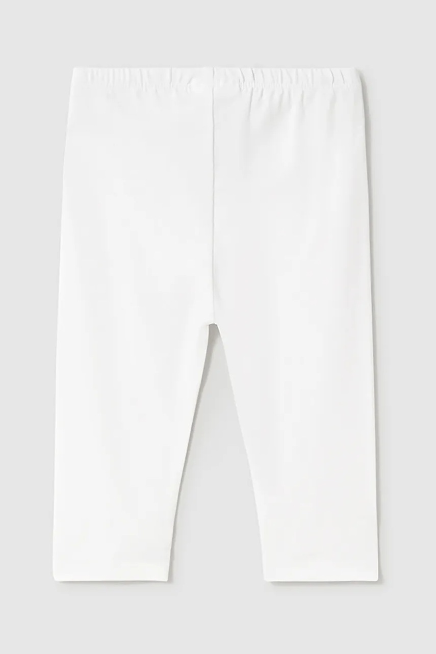 Дитячі бавовняні легінси Mayoral колір білий однотонні 703