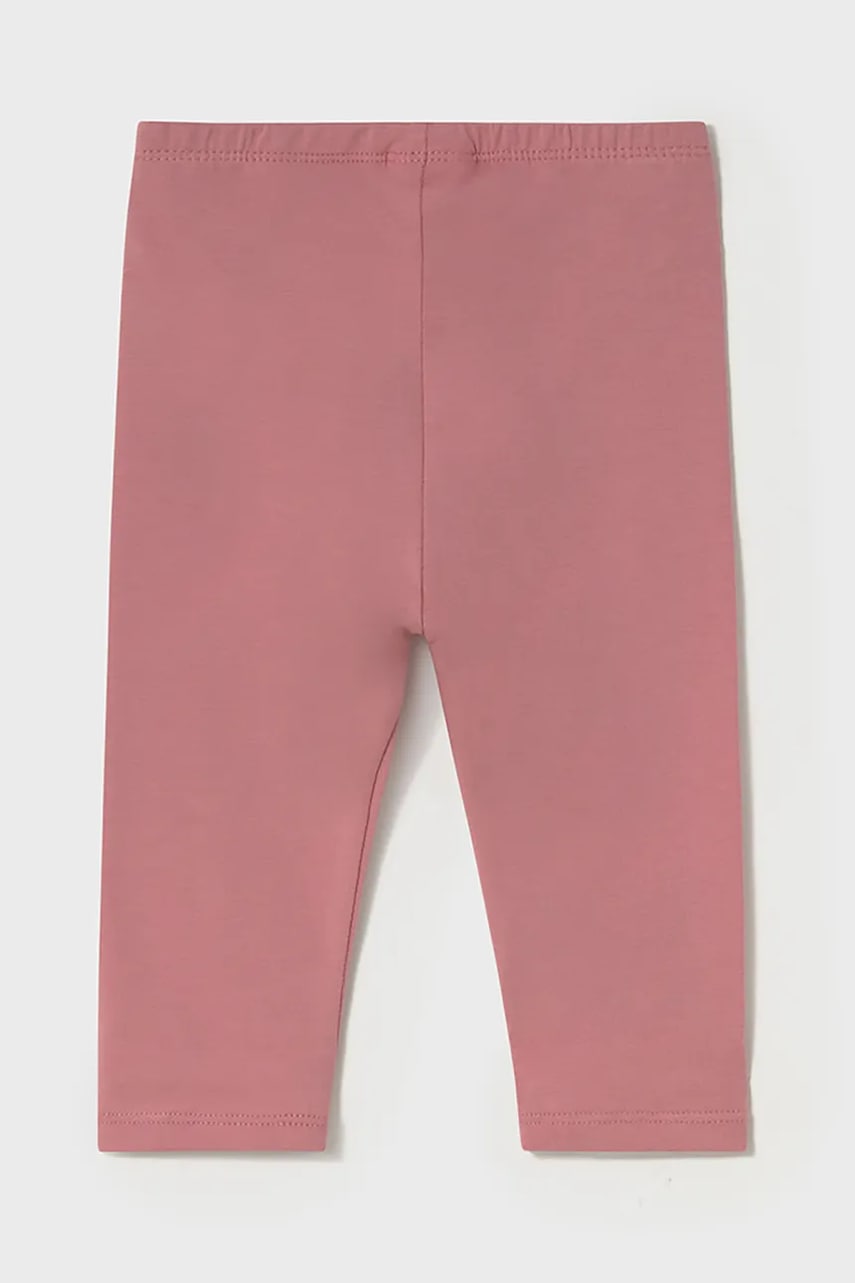 Детские хлопковые леггинсы Mayoral цвет розовый однотонные 703 Детские хлопковые леггинсы Mayoral цвет розовый однотонные 703