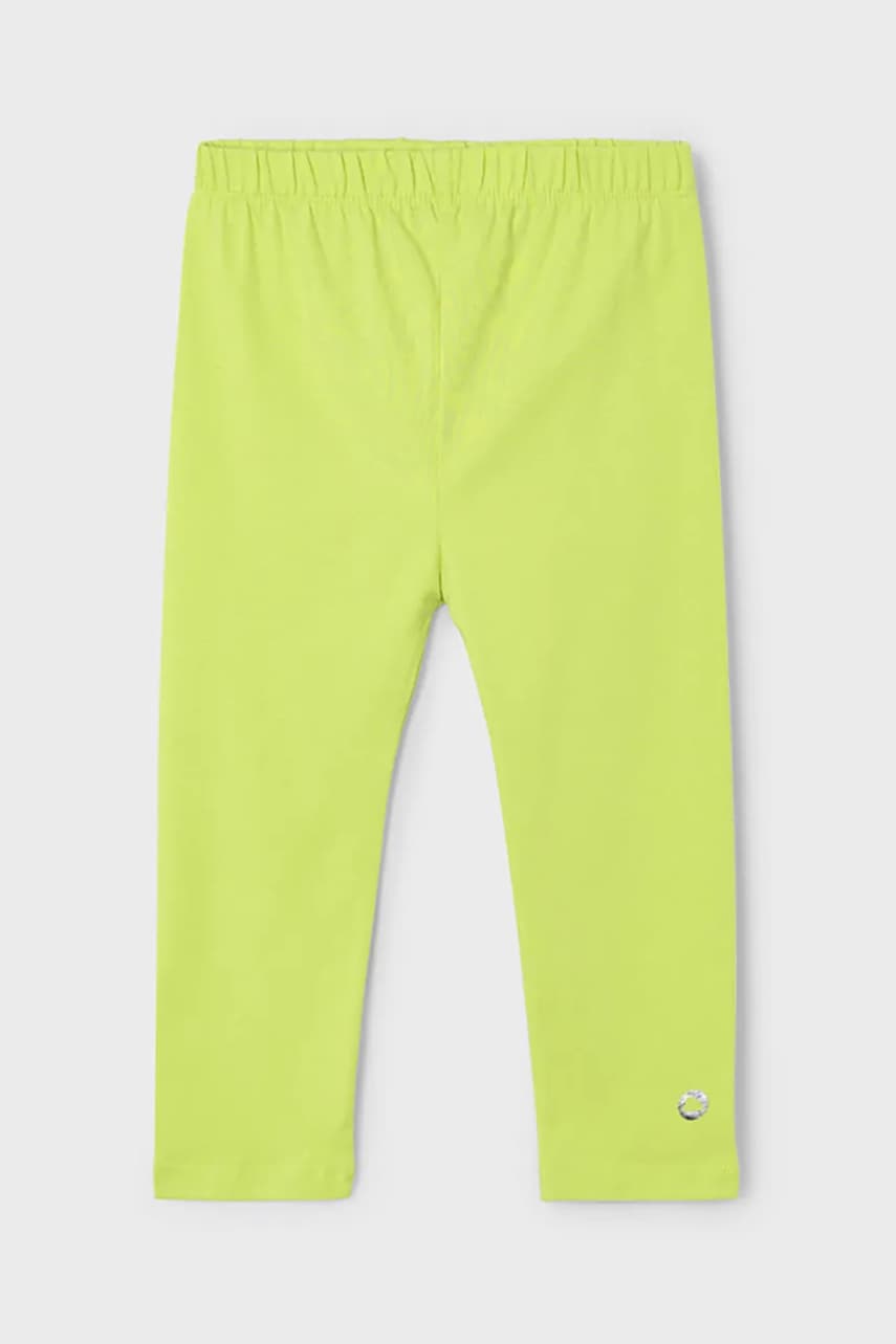 Mayoral leggins 3/4 copii culoarea verde, neted, 723 Mayoral leggins 3/4 copii culoarea verde, neted, 723