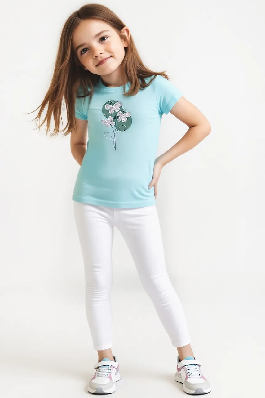 Mayoral leggins copii culoarea alb, uni, 748