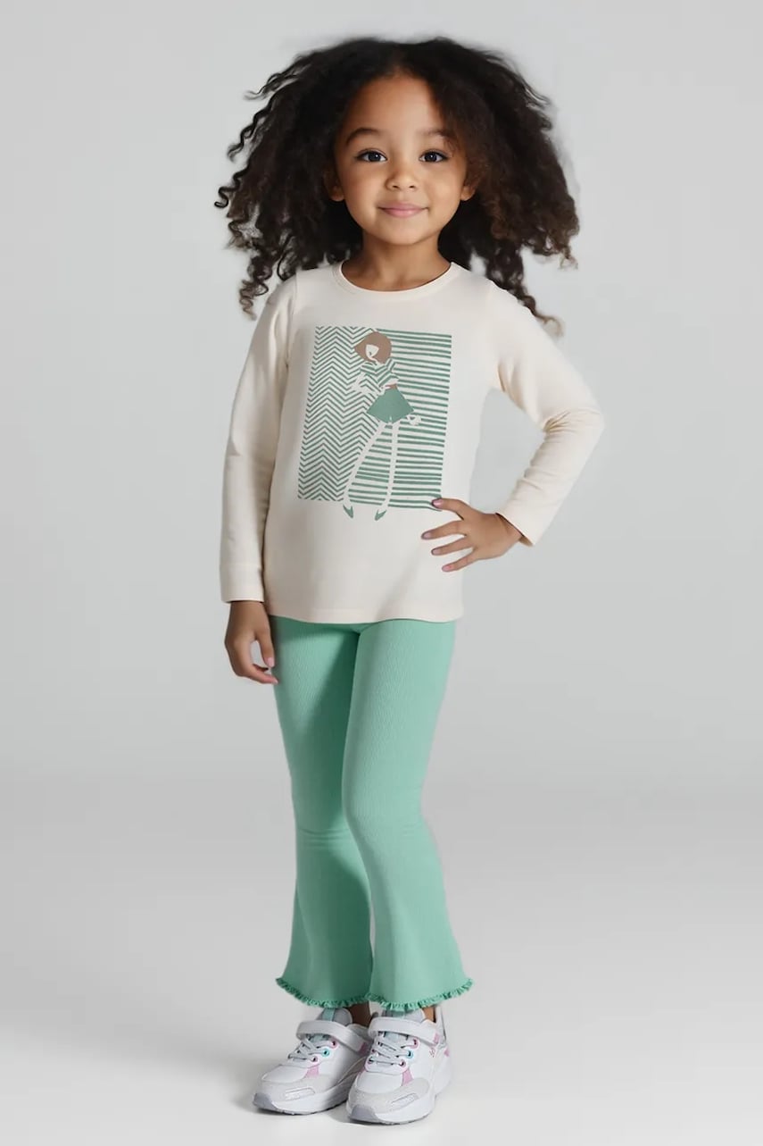 Mayoral leggins copii culoarea verde, neted, 3701 Mayoral leggins copii culoarea verde, neted, 3701